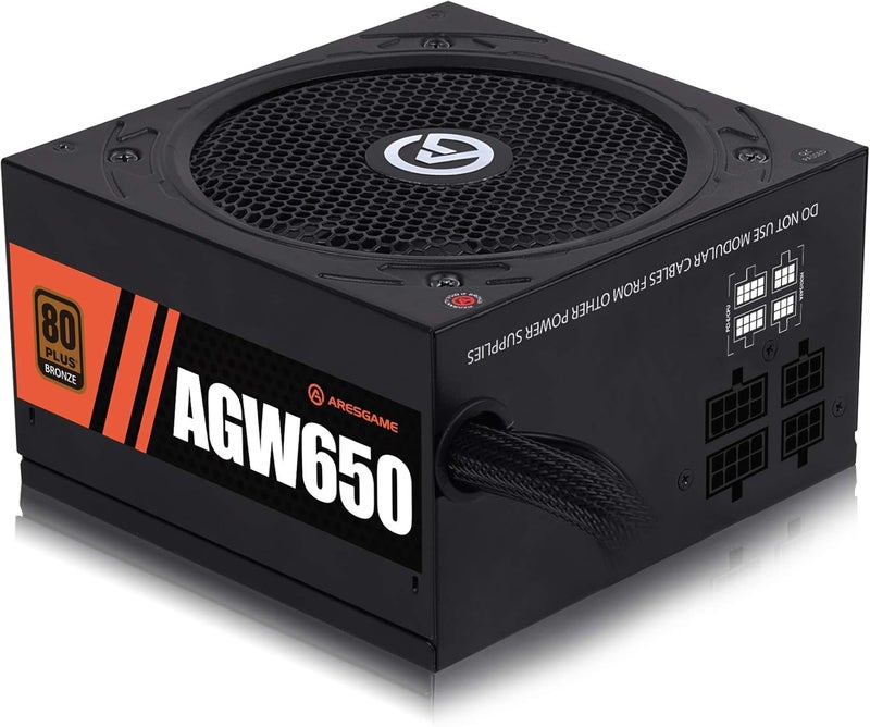 ARESGAME Power Supply 650W 80+ Bronze Certified PSU (, AGW650) - Image 1